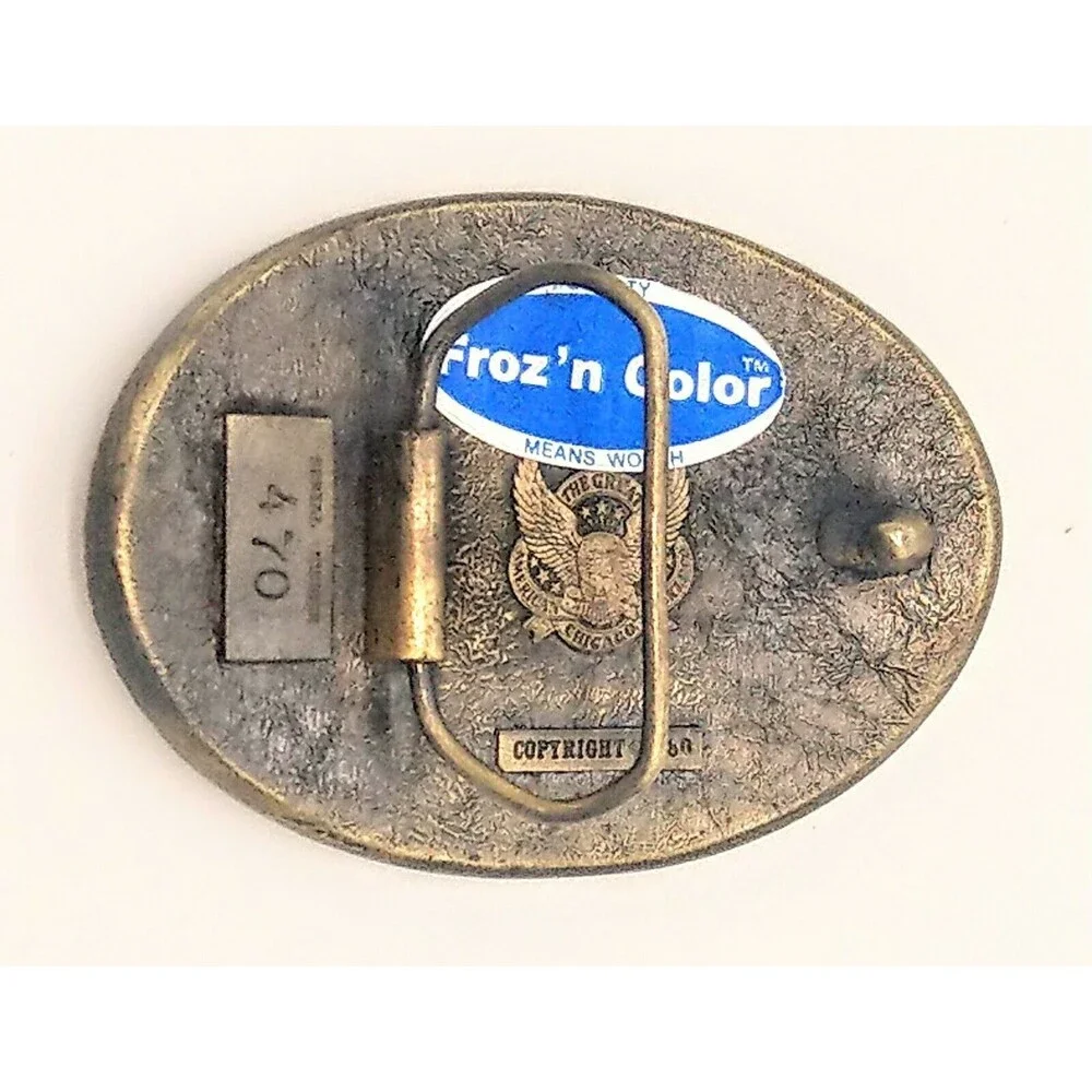 LKNW VTG Great American Buckle Co. Froz 'n Color Enamel Flying Duck #470 1980
